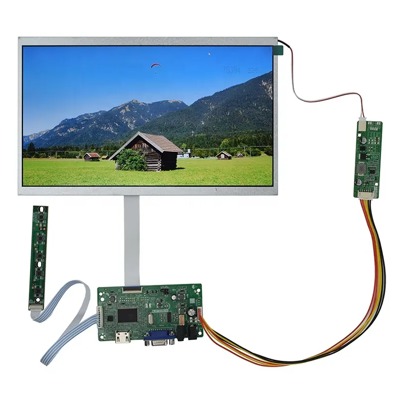 จอ10.1นิ้ว10.1นิ้ว1024x600 LVDS 40พินจอแสดงผล TFT LCD อุปกรณ์เสริมหน้าจอสัมผัสสำหรับจอภาพรักษาความปลอดภัย
