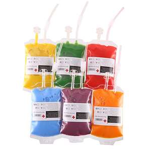 Контейнер для напитков, шприц, сумка для шприца, печать на тему крови, сумасшедший Хэллоуин, вечеринка, полиэтиленовый инфузионный мешок для напитков - Product Image 4