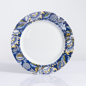 Plato de cerámica ecológico para servir en la cocina, plato de porcelana, diseño de calcomanía Floral de lujo, comida de catering nórdica azul para uso doméstico - Product Image 3
