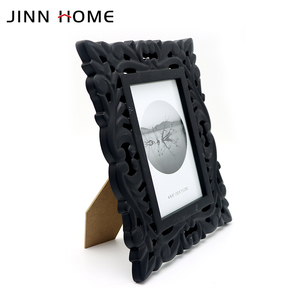 4x6 màu đen khắc nghệ thuật sóng kết cấu thủ công nhựa gỗ khung hình với giá vẽ & móc cho Tabletop & tường hiển thị - Product Image 2