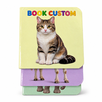 Buku Karton Hewan Mini Harga Murah Cetak Kustom Ukuran Kecil untuk Bayi Anak-anak Pembelajaran Dini Pabrik OEM Grosir Partai Besar