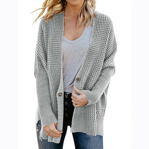 Cárdigan fino con un botón informal para <span class=keywords><strong>mujer</strong></span>, suéter de punto con <span class=keywords><strong>manga</strong></span> de murciélago a la moda para <span class=keywords><strong>mujer</strong></span> - Product Image 5