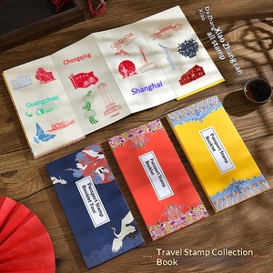 สมุดบันทึกขนาดเล็ก 40 แผ่น <span class=keywords><strong>พับ</strong></span>ได้ ของที่ระลึกการเดินทาง ตราประทับการผ่านพิธีศุลกากร คุณค่าสูง ของขวัญสไตล์จีน - Product Image 2