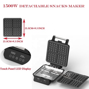 Máy Làm Bánh Sandwich Bằng Thép Không Gỉ Kỹ Thuật Số Có Thể Tháo Rời 4 Lát 1500W Máy Làm Bánh Quế <span class=keywords><strong>3</strong></span> Trong <span class=keywords><strong>1</strong></span> Máy Làm Bánh Sandwich 2 Trong <span class=keywords><strong>1</strong></span> Đồ Ăn Nhẹ - Product Image 4