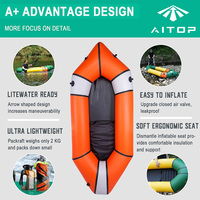 Oem Eco-friendly Outdoor Air Boat Water Rafting Gonflable Vinyl Kayak Gonflable Léger TPU PackRaft