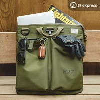 Sac bandoulière bomber rétro style casque en nylon, grande capacité, pour homme, collection automne 2021
