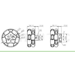 Rueda Omnidireccional de Metal para Movimiento en Todas las Direcciones, Precio Económico, Piezas de Neumáticos para Coches Robóticos DIY, Robots Industriales - Product Image 3