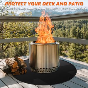 Alfombrilla Protectora Redonda para Fogatas de 36 Pulgadas, Resistente al Fuego, para Debajo de la Parrilla, de Doble Cara, Resistente al Calor, para Barbacoa - Product Image 5