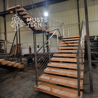 Fabricant professionnel, usine directe, taille, couleur et matériau personnalisés, projet hôtelier et résidentiel, escalier sur mesure