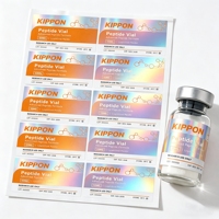 Etiqueta Holográfica de Trazabilidad para Frascos de Medicamentos de 3ml y 10ml, Etiqueta Adhesiva Impermeable Personalizada para Laboratorio Farmacéutico