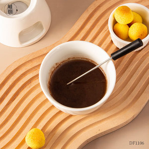 Olla para Derretir Queso y Chocolate de Cerámica Europea Personalizada, Blanca, Solo Lavar a Mano, para Fiestas de Fondue - Product Image 3