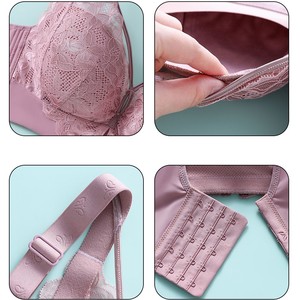 Sujetador Push-Up de Talla Grande, Lencería Sexy para Mujer, Sujetador de Encaje con Cobertura Total, Sin Varillas, Copas C, D, E - Product Image 5