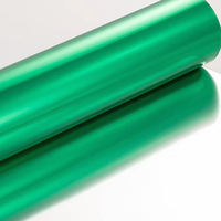 Autocollants de mariage contemporains GYC en plastique PET durable, effet miroir vert, électroplaqués, réfléchissants, 0,3 mm