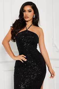 Luxus Kristall Perlen Silber Fischschwanz Langes Kleid Dubai Arabisch Prom Party Maxi Pailletten Rosa Kleid Hochzeit Abendkleider - Product Image 5