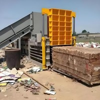 Presse à balles horizontale 750 kg/balle avec contrôle PLC, pour papier usagé et carton, fabrication chinoise