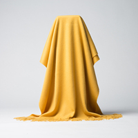 Châle en laine mérinos 100% pure avec pompons, doux et chaud pour l'hiver, design unique