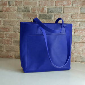 Sac fourre-tout vintage en cuir véritable grande capacité, sac à bandoulière à motif uni pour le quotidien, les courses et les voyages - Product Image 5
