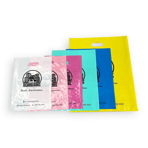 Custom Logo Printed die cut shopping bags /carrier bags /merchandise bag for boutique bag plastic package