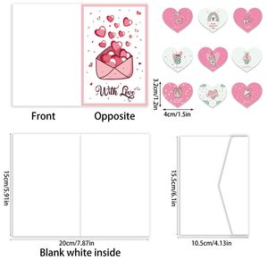 Tarjetas de Felicitación con Sobre para el Día de San Valentín, Tarjetas de Bendición Escritas a Mano, Invitaciones - Product Image 2