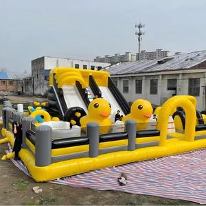 Ngoài trời nhà bị trả lại kết hợp người lớn <span class=keywords><strong>Inflatable</strong></span> nhảy lâu đài trẻ em bên <span class=keywords><strong>Inflatable</strong></span> Trampoline với trượt nước - Product Image 3