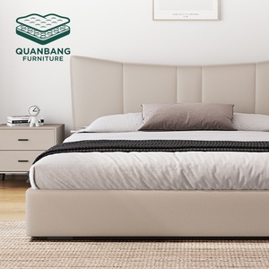 Cama Moderna de Madera Maciza para Villa, Apartamento, Habitación de Alquiler, Camas Individuales y Dobles, Buen Precio, <span class=keywords><strong>Base</strong></span> de Cama Tamaño Completo con Almacenamiento para Dormitorio - Product Image 4