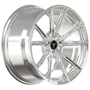 104SC Brushing Silver Custom Forged Aluminum Wheels Rims 18 19 20 21 22 23 24 Inch Monoblock Forged Wheels For Luxury Cars