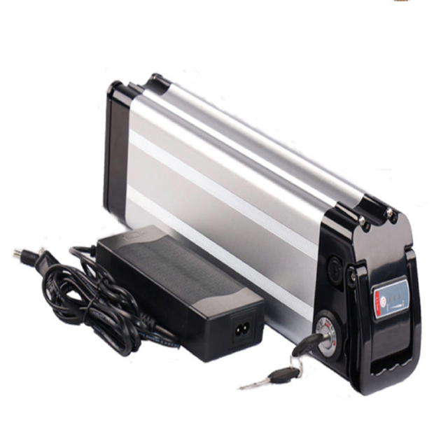 Hot 36V Lithium Ion Battery Silver Fish Case E-bike Battery 18650 Cells Seat Tube Rechargeable Electric Bicycle Battery Pack