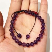 Nouveaux bracelets extensibles personnalisables en corde tressée faite à la main, tendance, avec perles de 6 mm en turquoise naturelle, améthyste et agate, cadeau classique