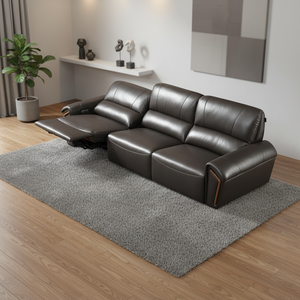 Sofá Modular Extensible <span class=keywords><strong>Motorizado</strong></span> Eléctrico de Cuero Genuino de <span class=keywords><strong>3</strong></span> <span class=keywords><strong>Plazas</strong></span>, Conjunto de Sofás Seccionales, Sala de Estar Moderna, Funcional e Inteligente - Product Image 3