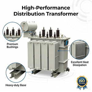 Transformador de Potencia Trifásico de Aluminio Puro Serie SL11, Lleno de Aceite, 30kVA-1600kVA - Product Image 2