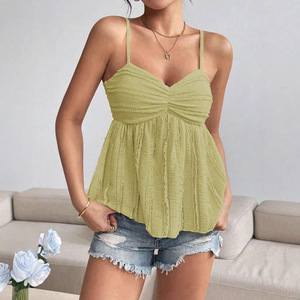 Top en mousseline de soie à bretelles spaghetti décontracté sexy respirant d'été européen et américain pour femmes - Product Image 1