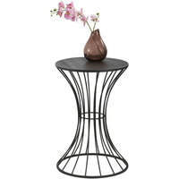 Table basse moderne convertible en métal rustique antique pour salon et chambre, table d'appoint durable et élégante en chêne foncé et or, mobilier de maison