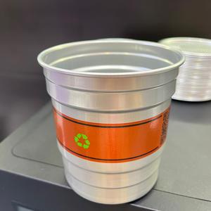 Custom di alta qualità usa e getta riciclabile 1-colore Logo stampato metallo anodizzazione in alluminio Freezer tazza di birra - Product Image 3