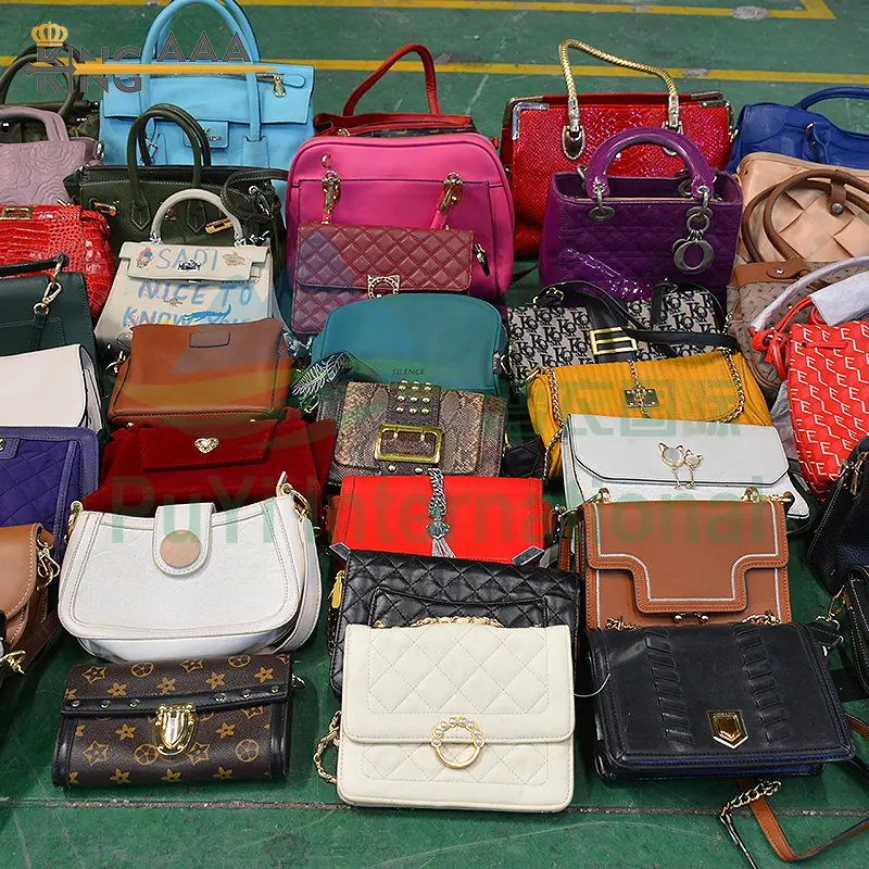 wholesale korean original ladies bag leather branded used designer handbags bale second hand bags for women