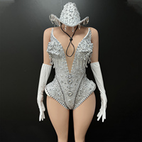 Novance Y4024 Fabricants de vêtements personnalisés, combinaisons scintillantes pour femmes, strass, sexy, courtes, vêtements de scène, tenue de club