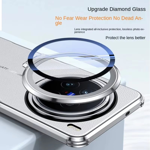 Coque de téléphone en cuir PU électroplaqué à succès pour Vivo X300 Ultra X200S X100Pro avec support de film de protection d'objectif - Product Image 4