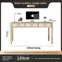 Bureau d'ordinateur en bois massif BK-50, bureau multifonctionnel pour la maison, la chambre à coucher, la salle d'étude, bureau de luxe léger, bureau de travail