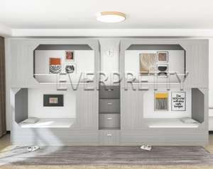 Мебель для общежития прочная деревянная двухъярусная кровать для <span class=keywords><strong>4</strong></span> человек - Product Image 3