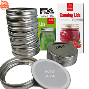 Free Design Box Canning Lids Band 86 Wide Mouth Canning Lids 70 Regular Mouth Mason Jars Lids Bands OEM