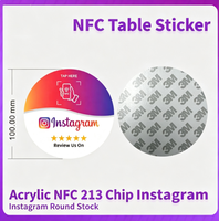 Carte de commentaires NFC pour clients professionnels, puce NFC213, panneau Google Review Tap avec code QR, plaque de table en acrylique