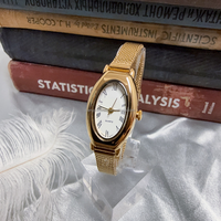 Nouvelle Montre Femme Vintage à Quartz en Acier Inoxydable, Design Simple et Compact, Étanche, Chiffres Romains, Tendance, Vente en Gros, Garantie 1 An