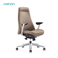 Chaise de bureau de direction moderne de luxe, ergonomique, inclinable, pivotante, en maille ergonomique, en cuir PU, fonction rotative, en bois et en plastique