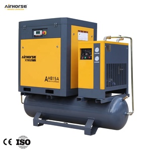 Compresor de Aire AirHorse Fácil de Instalar, Pequeño, de 5.5KW 7.5HP 4 en 1, Montado en Tanque, Compresor de Aire de Tornillo con Tanque de 300 Litros, 7.5KW 10HP - Product Image 1