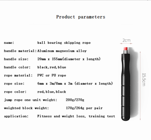 Hızlı atlama ipi 8mm atlama ipi ayarlanabilir atlama ipi egzersiz erkekler kadınlar için çocuklar kapalı açık alan sporları egzersiz - Product Image 2