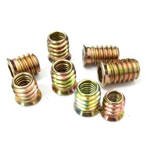 Inserts filetés en acier galvanisé pour meubles en bois 3/16 1/4 5/16 3/8 - Product Image 4