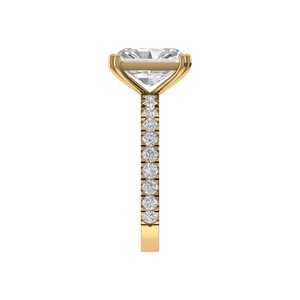 Anillo de Diamante Cultivado en Laboratorio con Corte Radiante, Plata 925, Anillos de Oro de 9kt, 14kt, 18kt para Joyería Femenina - Product Image 6