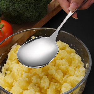 Chất lượng cao tùy chỉnh thép không gỉ 304 Vòng súp muỗng kim loại lớn súp Muỗng rãnh Muỗng cho tiệc buffet - Product Image 4