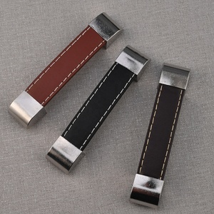 Poignées minimalistes en alliage de zinc marron et noir pour commodes de chambre, armoires, placards à chaussures et sacs de voyage - 96 mm - Product Image 3