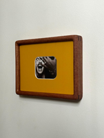 Cadre photo rond en bois massif fait main, cadre en bois personnalisé en usine avec passe-partout de couleur personnalisée, cadre photo mural