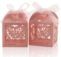 Boîtes de faveur de papillon découpées au laser Boîtes de faveur florale de mariage Boîtes de cadeau de faveur de partie pour la fête de mariage d'anniversaire de douche nuptiale